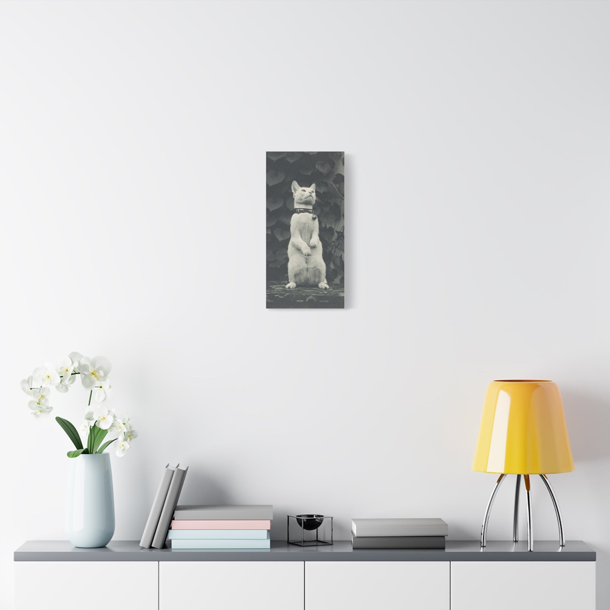 Vintage Standing Cat Matte Canvas Print — Stretched Wall Art